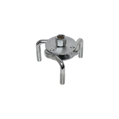 oil filter wrench Adjustable-type 3 prong (63-100mm knurled legs adapter 1/2"+3/8") (AvtoDelo) 40517
