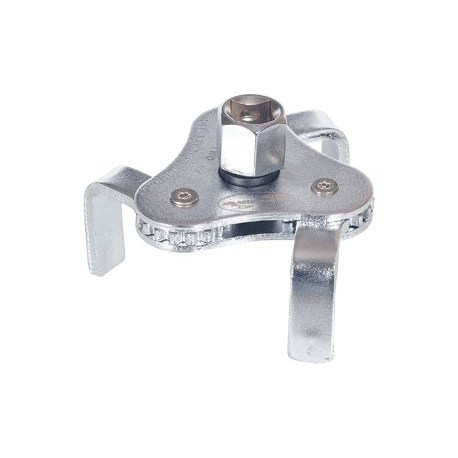 flat type oil filter wrench 3 prong (63-100mm flat legs adapter 1/2"+3/8") (AvtoDelo) 40531
