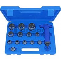 Hollow Punch Set, 14 pcs., exchangeable heads 5-35 mm