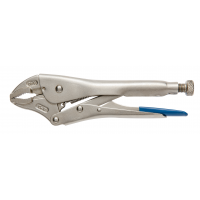 Locking pliers with round jaws