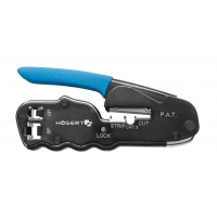 Telephone connector crimping tool