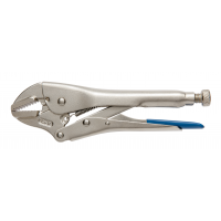 Locking pliers with straight jaws
