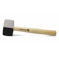 Rubber mallet with wooden handle, 450 g