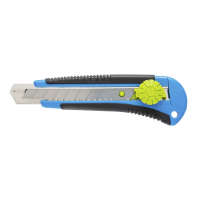 Snap-off blade knife 18 mm with screw lock system, three SK5 steel blades