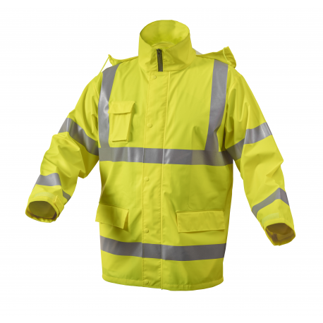Куртка-дождевик светоотражающая, размер L (желтая) HOEGERT