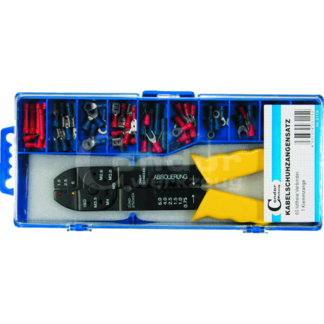 Crimping Tool Kit, 60x terminals + pliers No. 3010