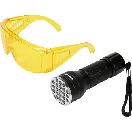 UV žibintuvės + akiniai / kondicionieriui tikrinti