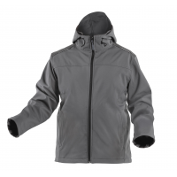INN Softshell jacket with hood, graphite, size XL HOEGERT HT5K254-XL