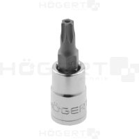 Tamper torx bit socket with a hole 10 mm, 1/4" HOEGERT HT1S674