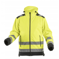 Softshell warning jacket with hood ARGEN, yellow, size S HOEGERT HT5K257-S