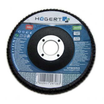 Žiedlapinis šlifavimo diskas G80 / 125x22,4 mm