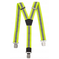 reflective suspenders, yellow, one size (120cm length, 4cm wide) HOEGERT HT5K440