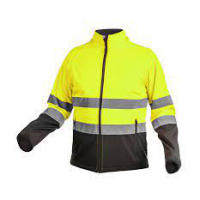 EXTER Warning softshell jacket yellow, size L HOEGERT HT5K335-L
