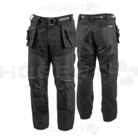 Pants with holster pockets NEKAR, black, size L HOEGERT HT5K356-L