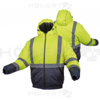 OKER Insulated, high-visibility bomber type jacket, yellow, size L HOEGERT HT5K244-L