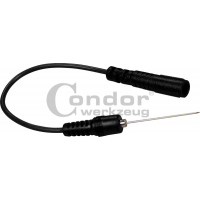 Diagnostikos kabelis / zondo antgalis su adatos galu 0,7mm / juodas