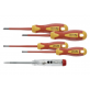 5- piece insulated screwdriver set, 1000 V, S2 steel. With voltage tester.