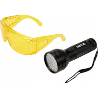 UV žibintuvėlis ir akiniai kondicionavimo sistemos nuotėkio aptikimui